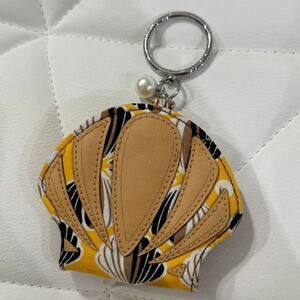Vera Bradley Yellow Shell Coin Purse Keychain - Rare!